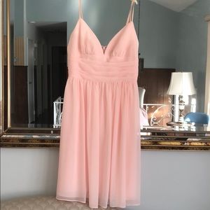 V-neck bridesmaid dress